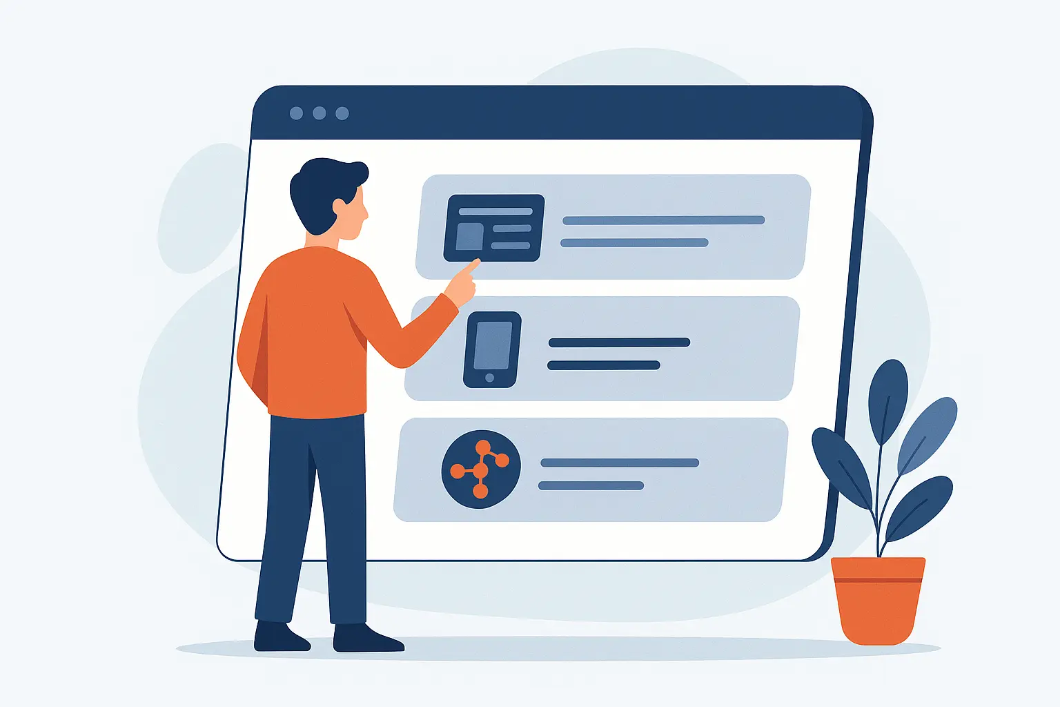 Ilustración de formulario interactivo